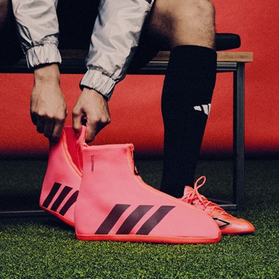 adidas CLIMACOOL cooling overshoe fitted over a football boot