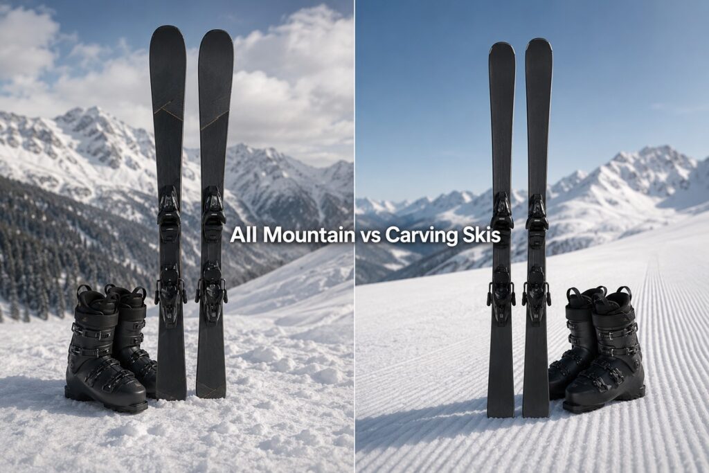 All Mountain vs Carving Skis