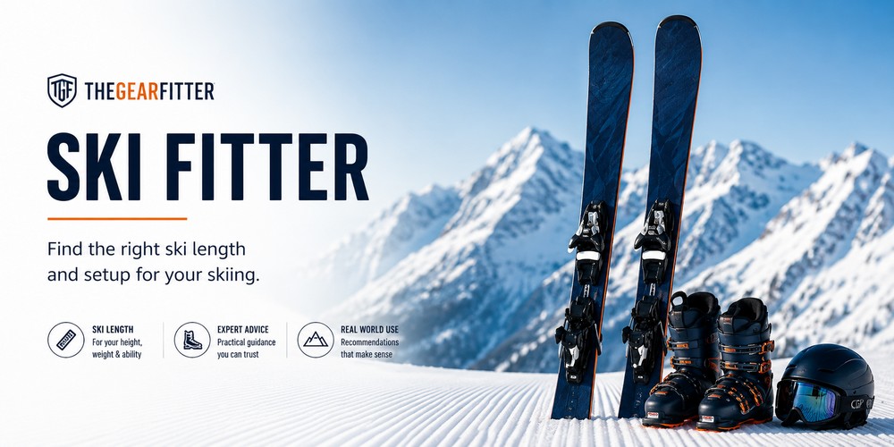 Black skis on snow