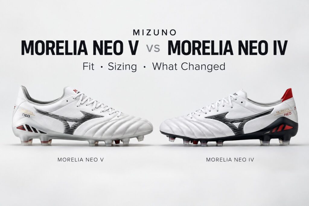 Mizuno Morelia Neo V vs Neo IV: Fit, Sizing & What Changed